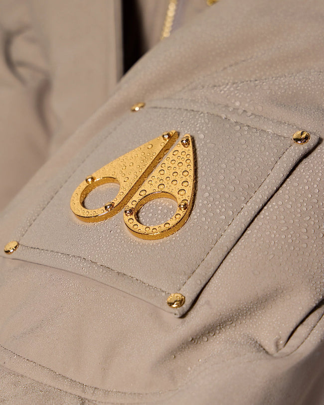 Moose Knuckles Womens Down *Parka f26 Gilded Parka - Ashen/Bronze