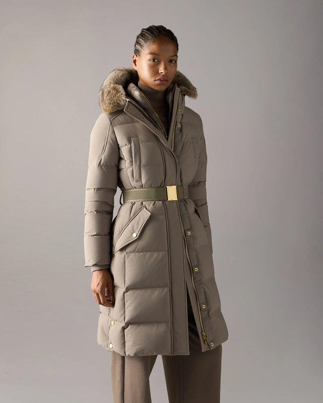Moose Knuckles Womens Down *Parka f26 Gilded Parka - Ashen/Bronze