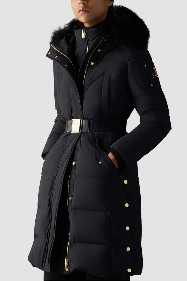 Moose Knuckles Womens Down *Parka f26 Gilded Parka - Black/Black