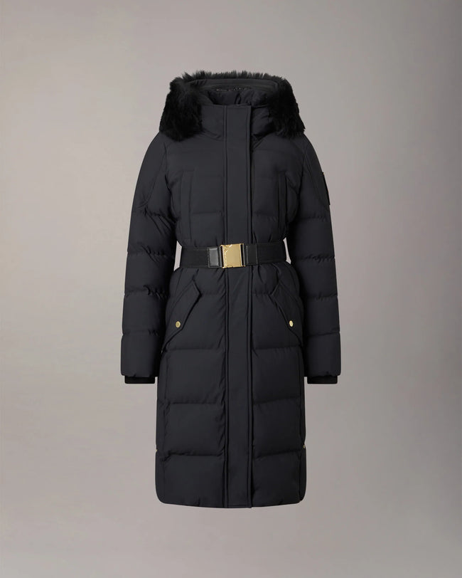 Moose Knuckles Womens Down *Parka f26 Gilded Parka - Black/Black