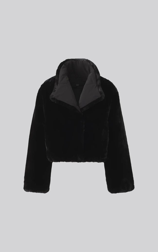 Soia & Kyo Womens Down Bomber Adair Reversible - Black