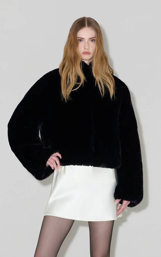 Soia & Kyo Womens Down Bomber Adair Reversible - Black