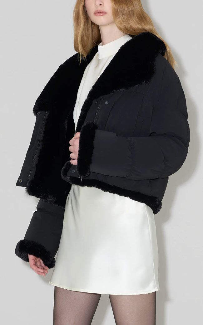 Soia & Kyo Womens Down Bomber Adair Reversible - Black