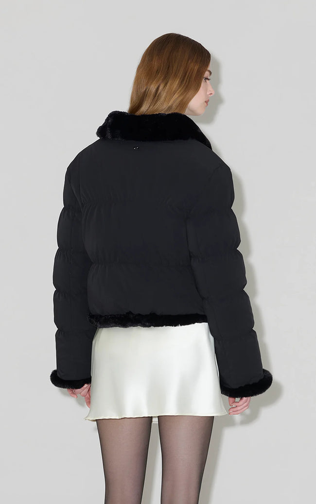 Soia & Kyo Womens Down Bomber Adair Reversible - Black
