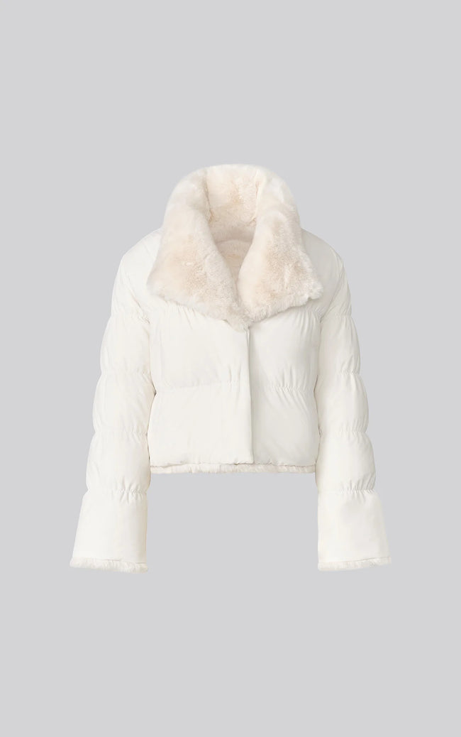 Soia & Kyo Womens Down Bomber Adair Reversible - Powder