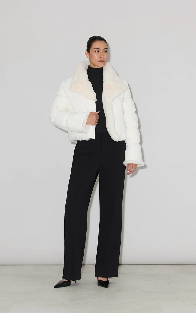 Soia & Kyo Womens Down Bomber Adair Reversible - Powder