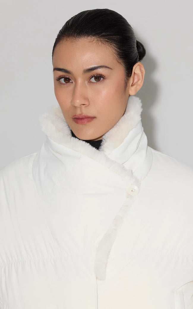 Soia & Kyo Womens Down Bomber Adair Reversible - Powder