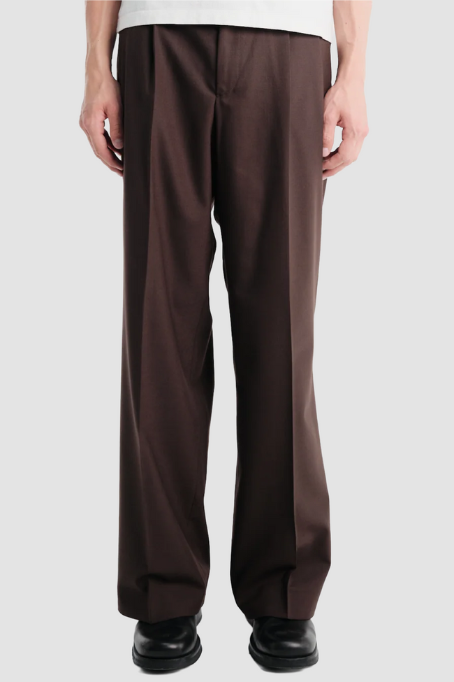 Sunflower Wide Pleated Pants - Brown