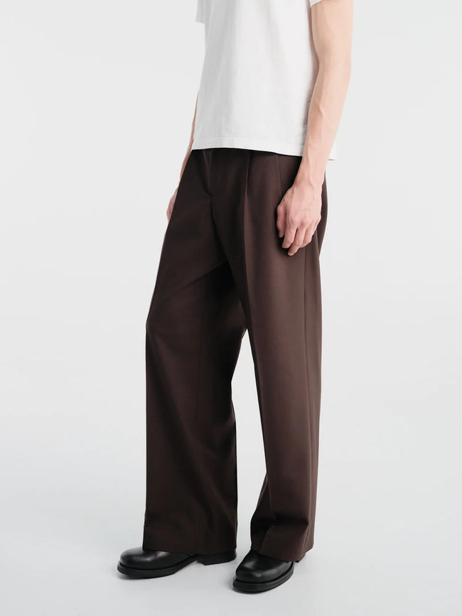 Sunflower Wide Pleated Pants - Brown
