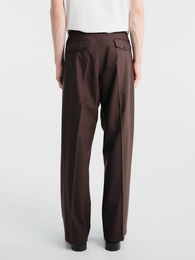 Sunflower Wide Pleated Pants - Brown