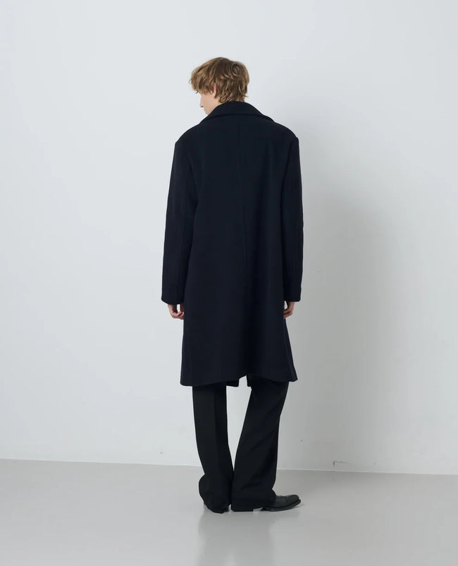 Sunflower Double Breasted Overcoat - Black