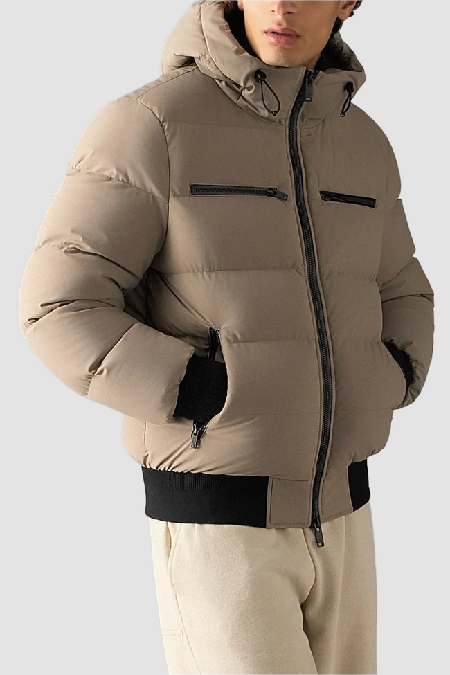 Moose Knuckles Mens Down Bomber Soho - Ashen