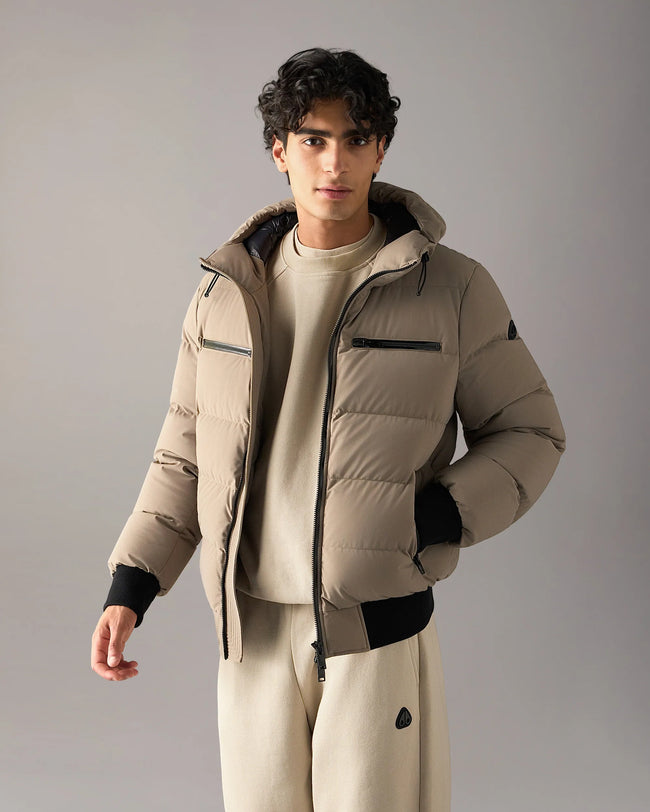 Moose Knuckles Mens Down Bomber Soho - Ashen