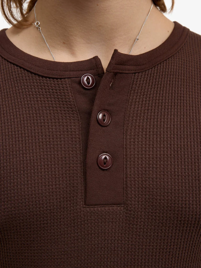 Walk In Paris Thermal LS Tee - Brown