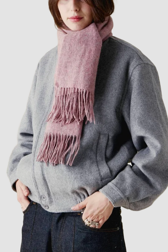 Walk In Paris Classic Wool Scarf - Pink
