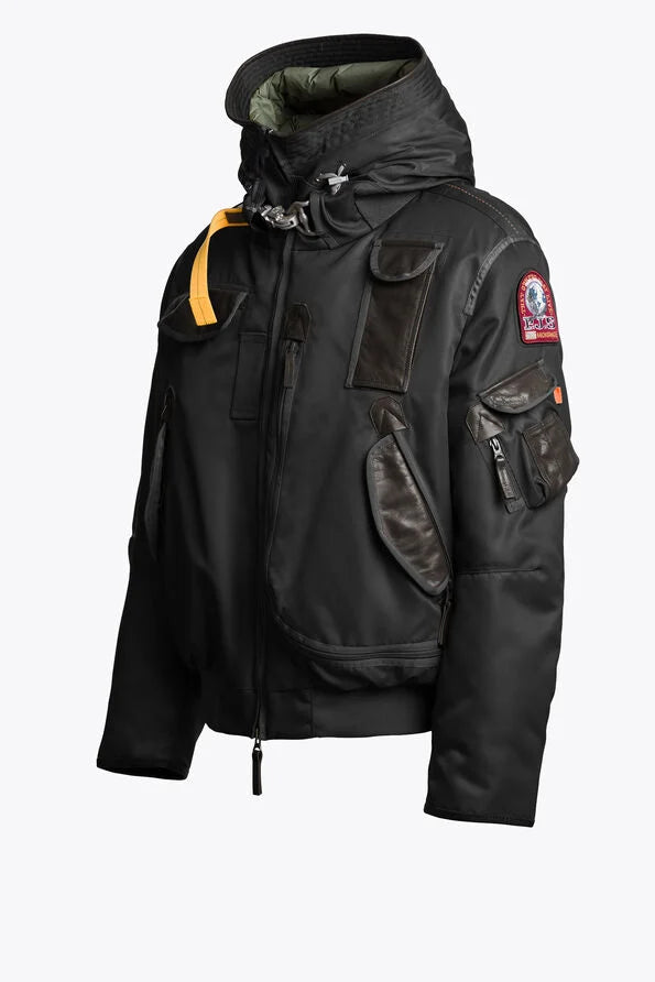 Parajumpers Mens Down Bomber Jacket Gobi Man 20th Anniversary - Black