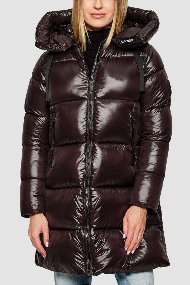 Save The Duck Womens Eco *Parka Isabel -Brown/Black