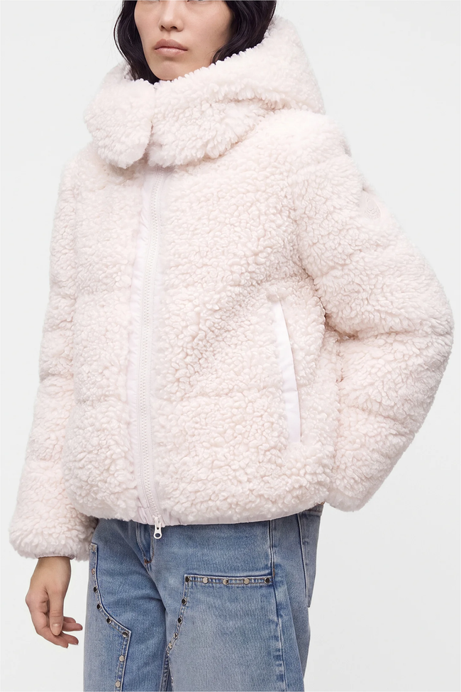Save The Duck Womens Eco Jacket Lenora Curl - Pink
