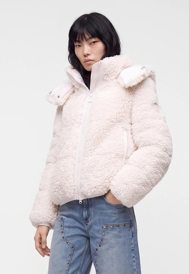 Save The Duck Womens Eco Jacket Lenora Curl - Pink