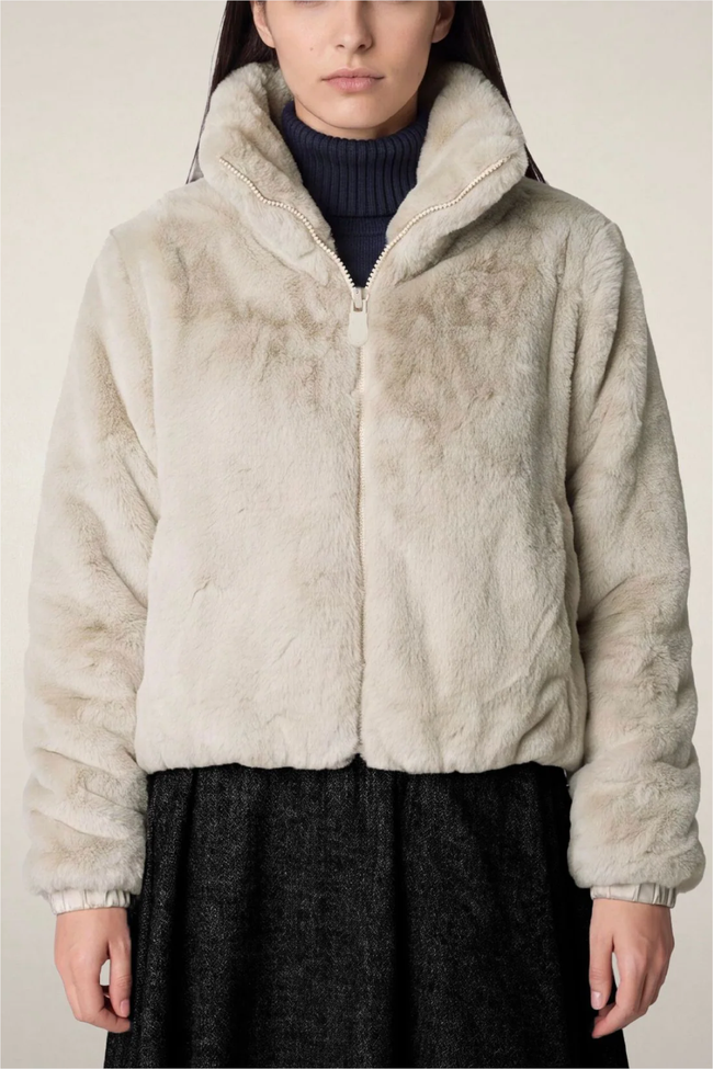 Save The Duck Womens Eco Jacket Jeon - Rainy Beige