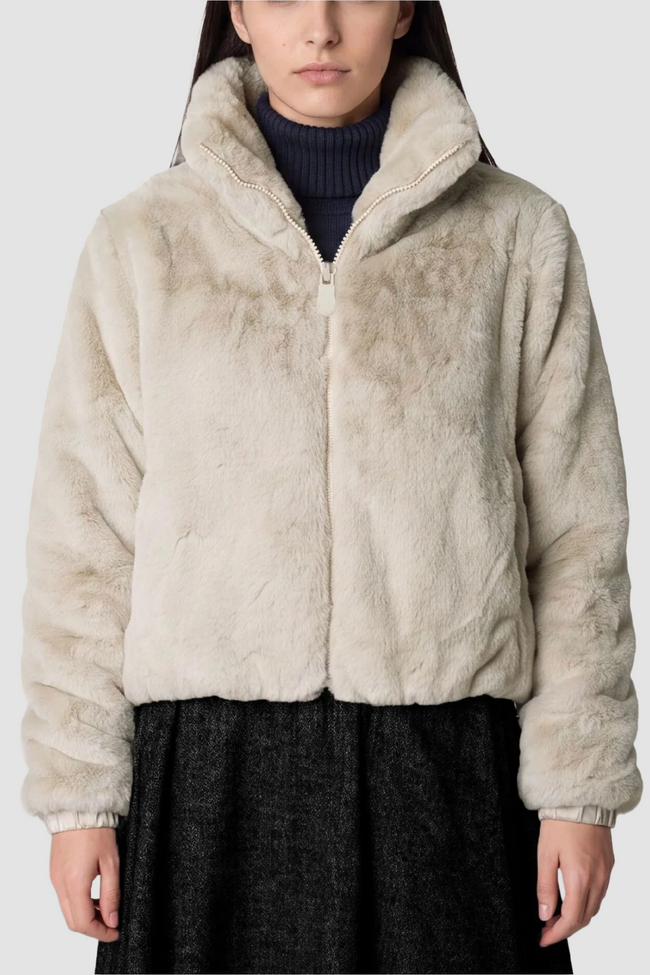 Save The Duck Womens Eco Jacket Jeon - Rainy Beige