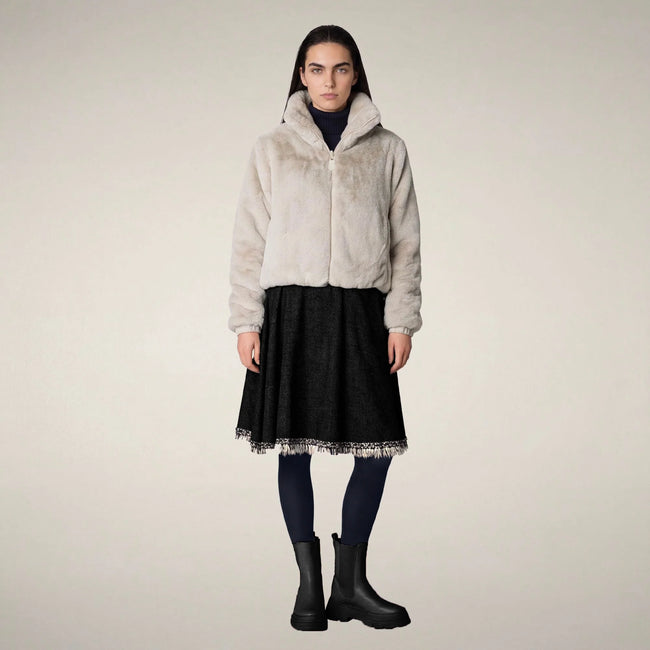 Save The Duck Womens Eco Jacket Jeon - Rainy Beige