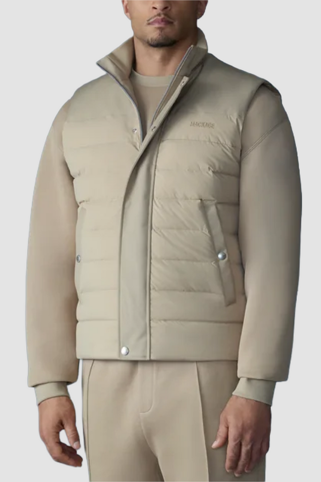 Mackage Mens Down Bomber Brody-CDY Vest - Light Camel