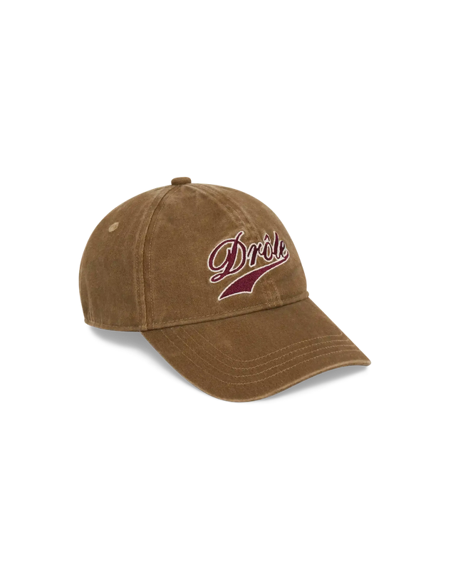 Drôle de Monsieur Drôle Embroidered Cap - Khaki