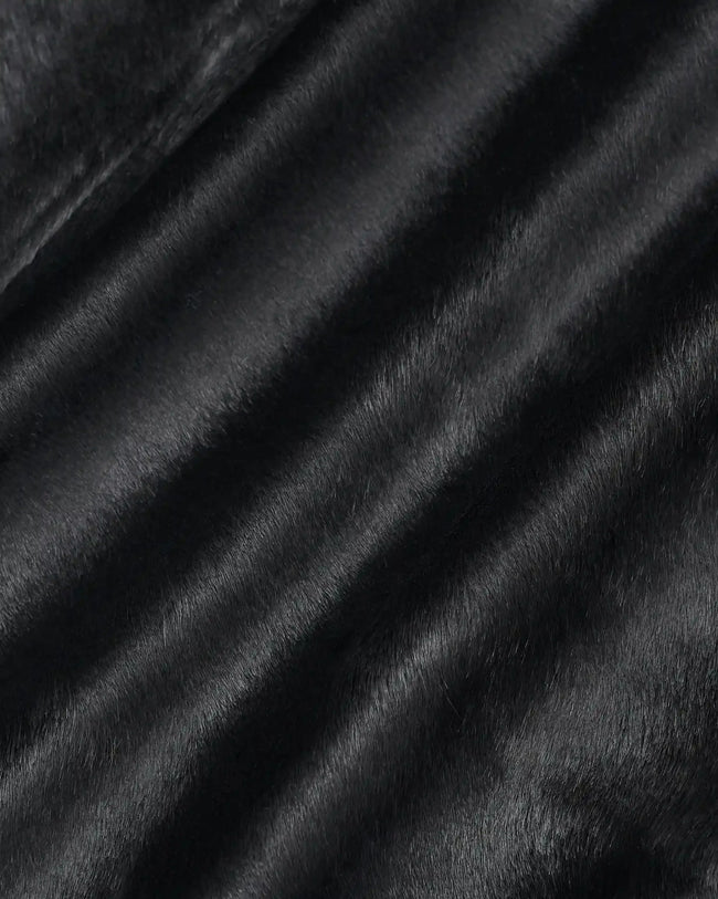 Drôle de Monsieur Pony and Smooth Leather Jacket - Black