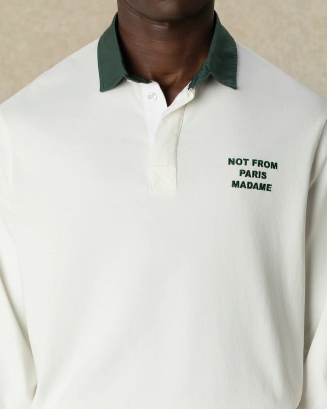 Drôle de Monsieur Slogan LS Polo - Off White