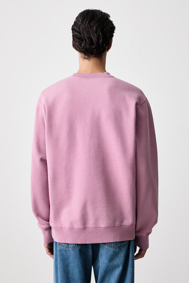 Drôle de Monsieur Classique Slogan Crewneck - Pink