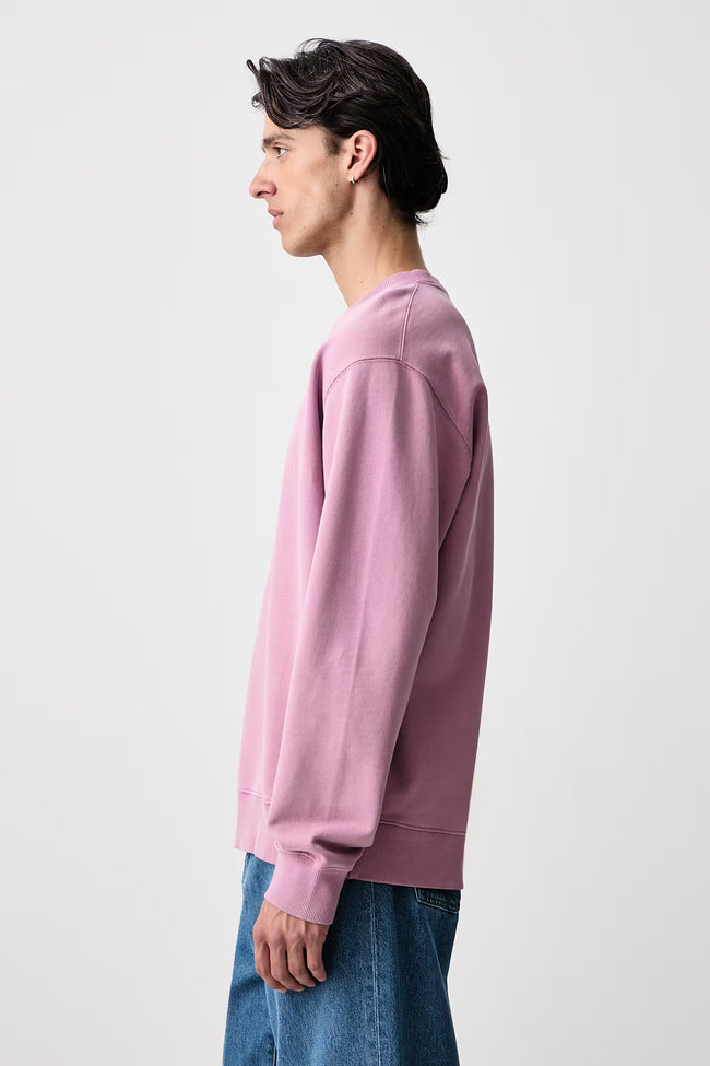 Drôle de Monsieur Classique Slogan Crewneck - Pink