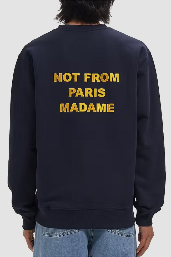 Drôle de Monsieur Bold Slogan Crewneck - Navy