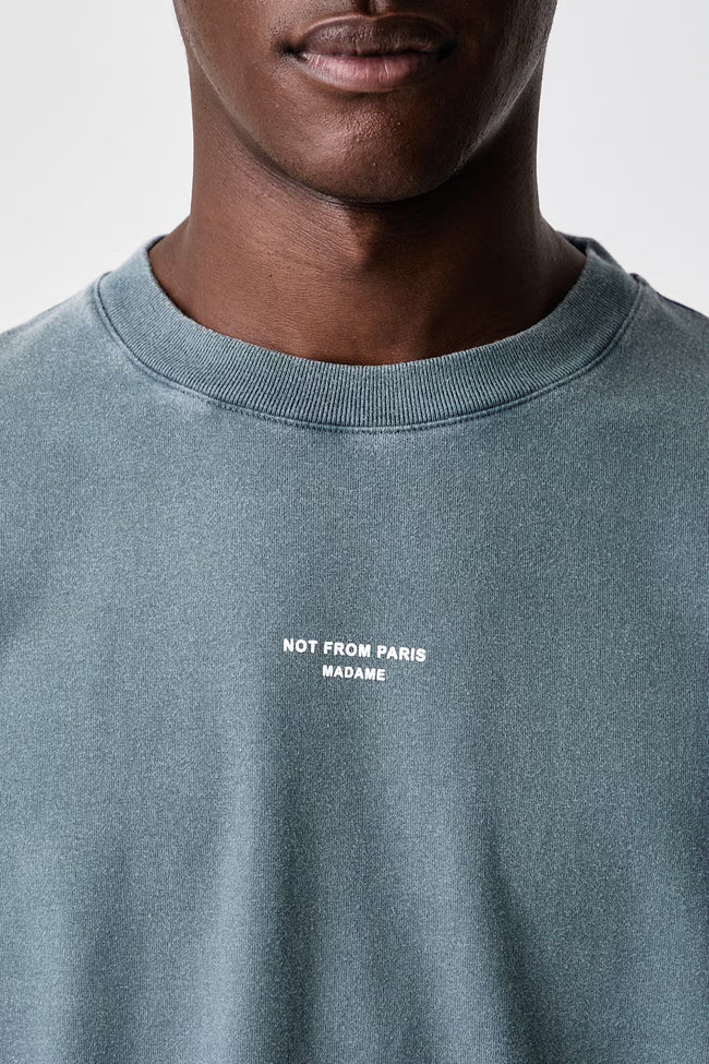 Drôle de Monsieur Slogan Classique Tee - Grey