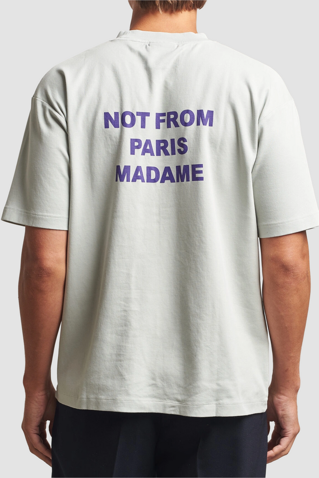 Drôle de Monsieur Bold Slogan T-Shirt - Grey