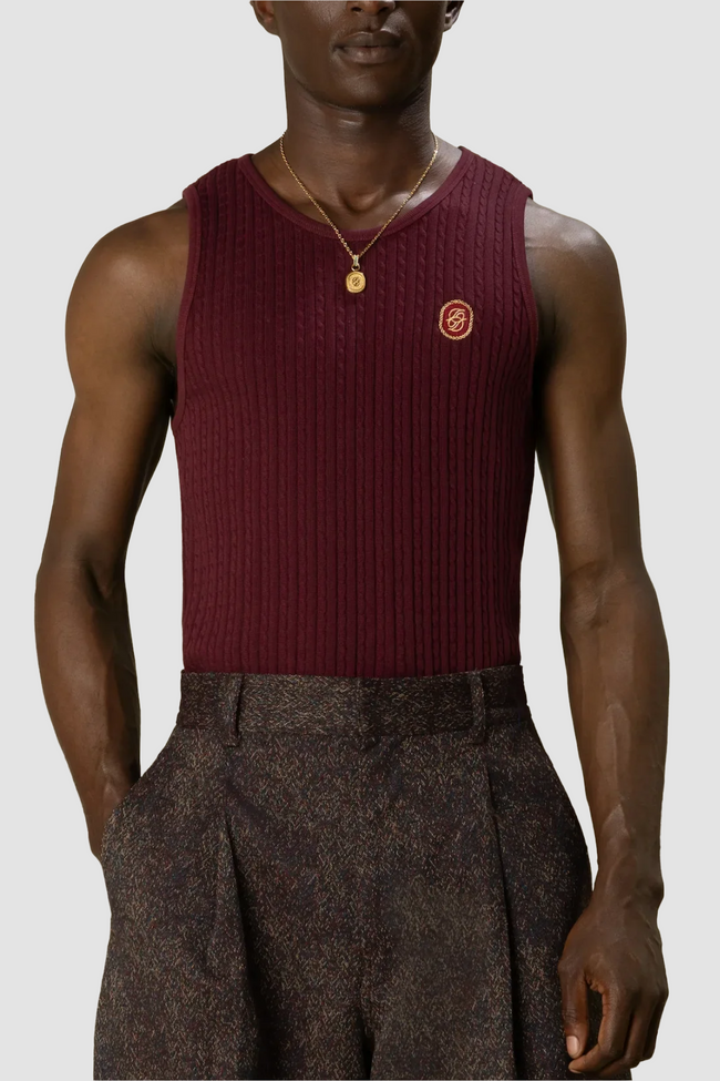 Drôle de Monsieur D Mirror Tank - Burgundy