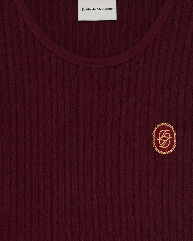 Drôle de Monsieur D Mirror Tank - Burgundy