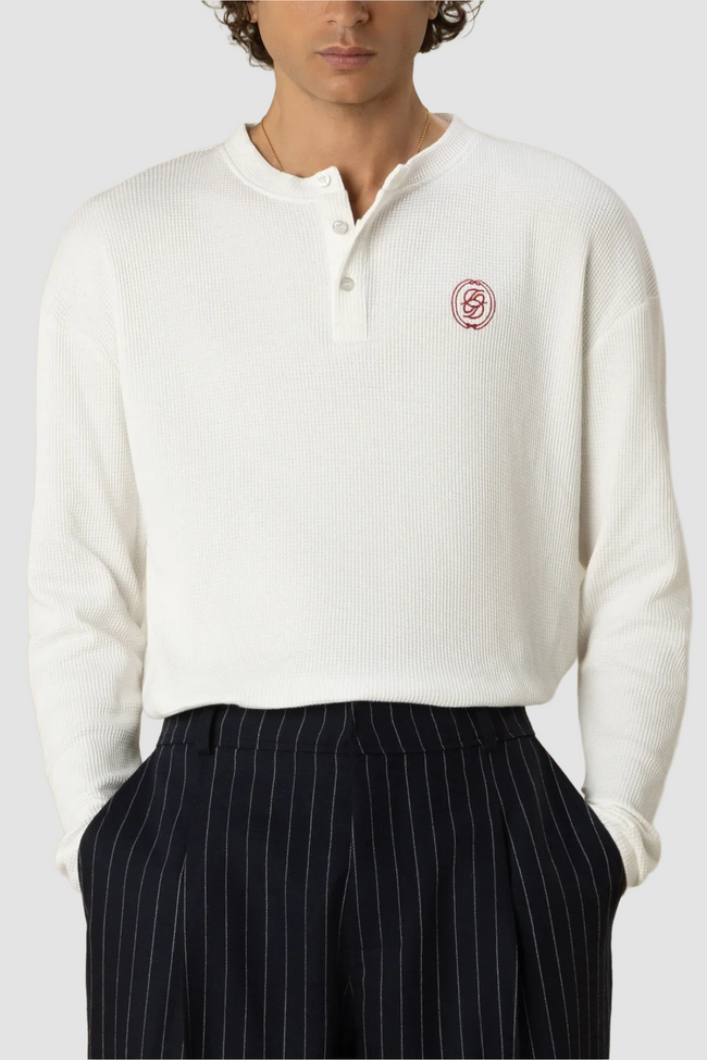 Drôle de Monsieur D Mirror Waffle LS Tee - Off White