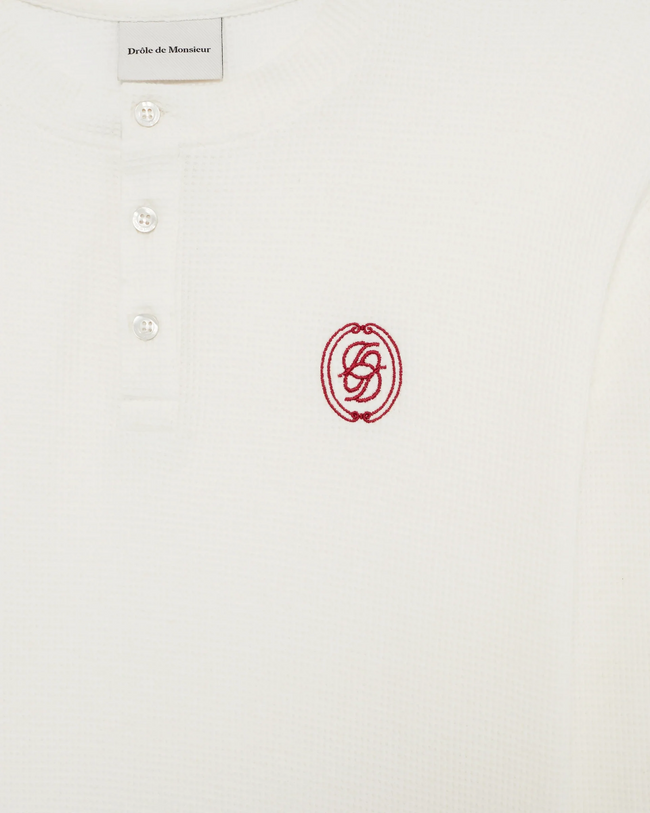 Drôle de Monsieur D Mirror Waffle LS Tee - Off White