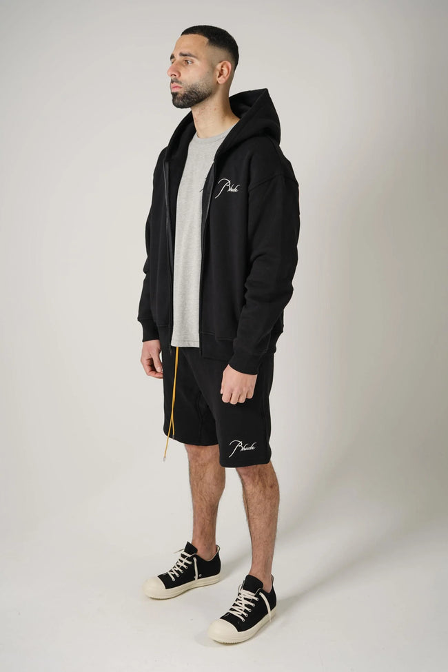 Rhude Classique Zip Up Hoodie - Black