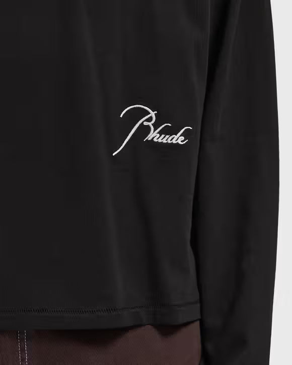 Rhude Classique Reverse LS Tee - Black