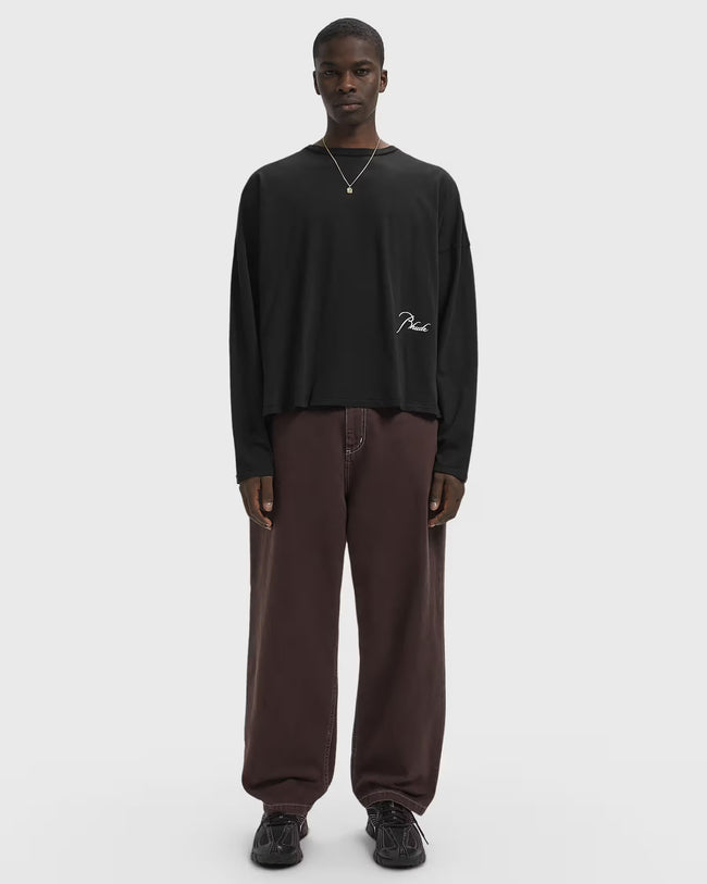 Rhude Classique Reverse LS Tee - Black