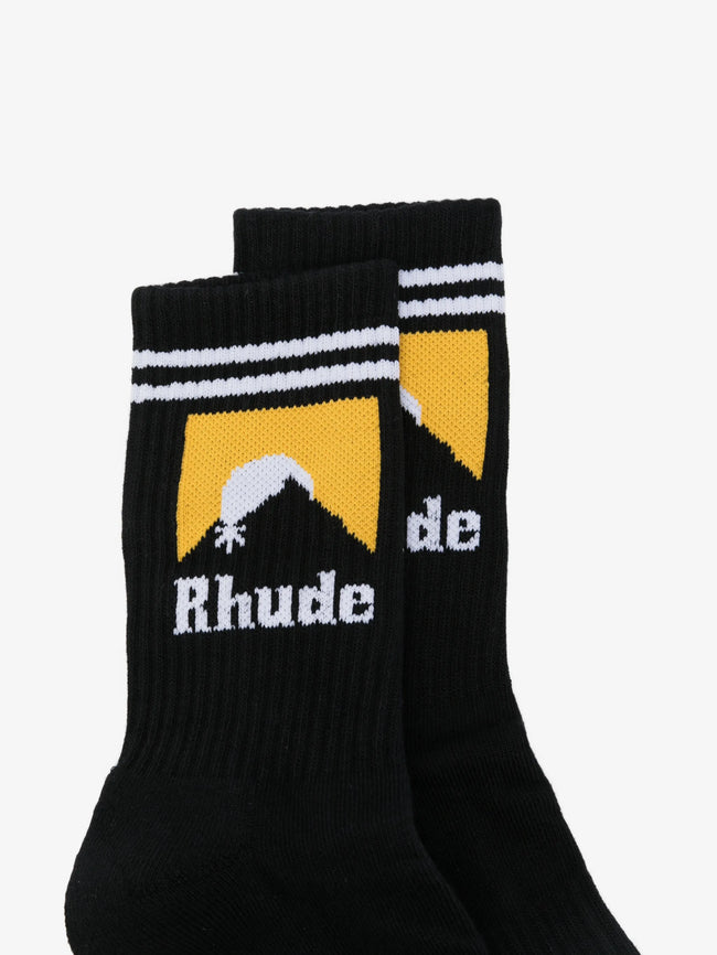 Rhude Striped Moonlight Socks - Black