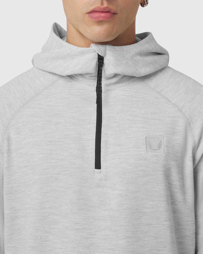 ASRV Tech-Waffle™ 1/4 Zip Hoodie - Heather Grey