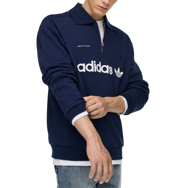 Adidas x Song for the Mute ADI008 LS Polo - Night Indigo