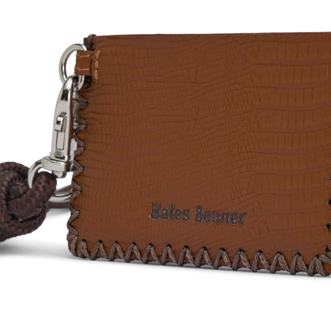 Adidas x Wales Bonner WB Lanyard Wallet - Dark Brown/Craft Ochre