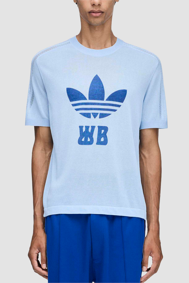 Adidas x Wales Bonner WB Knit T-Shirt - Clear Sky