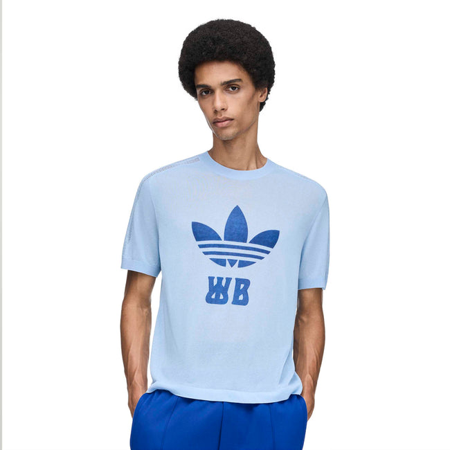 Adidas x Wales Bonner WB Knit T-Shirt - Clear Sky