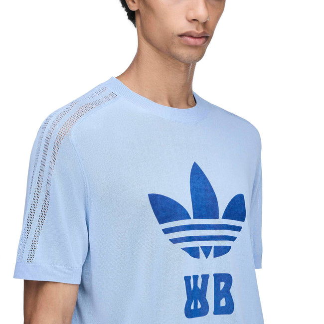Adidas x Wales Bonner WB Knit T-Shirt - Clear Sky