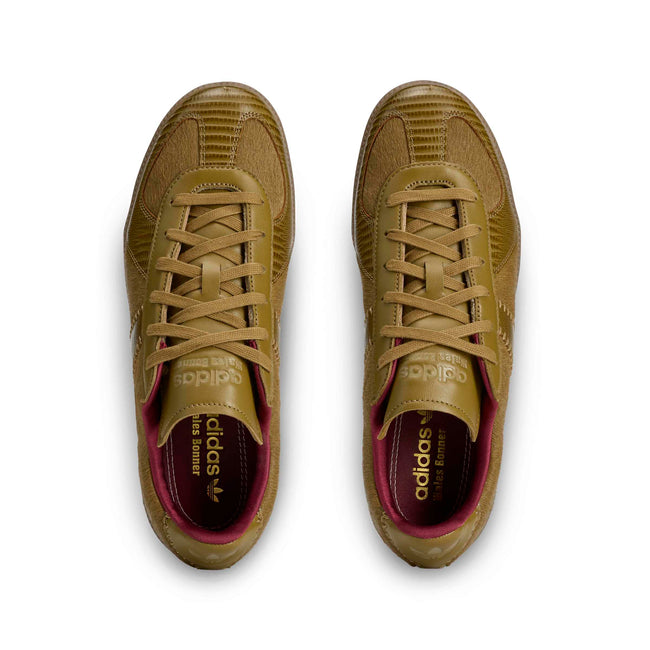 Adidas x Wales Bonner WB BW Army Khaki Pony Sneakers - Noble Maroon/Gold Metallic/Wonder White